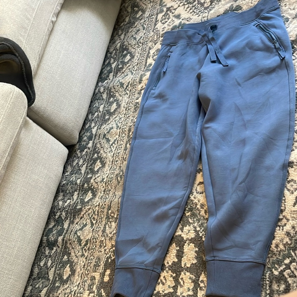 blue joggers